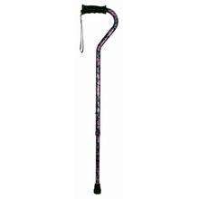 Cane Ergo Offset Black With Pink Flowers