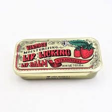 Vintage Lip Licking Tin - Strawberry