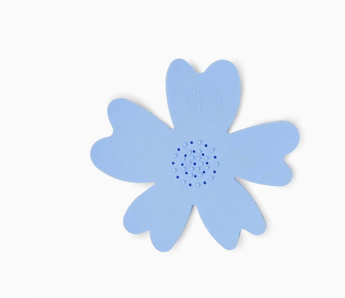 Silicone Flower Soap Dish Blue