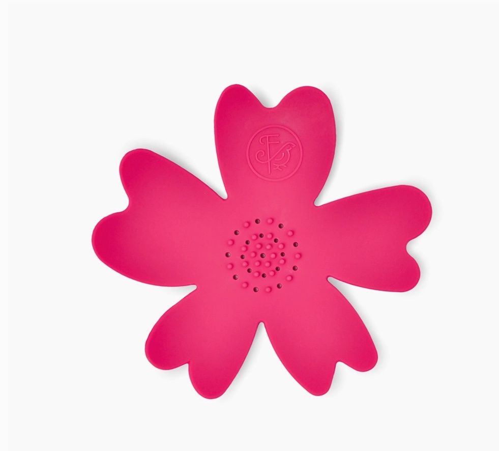 Flower Silicone Soap Dish Pink