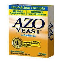 Azo Yeast Tabs 60 Count