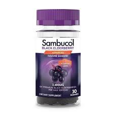 Sambucol Black Elderberry Immune Support Gummies with Vitamin C and Zinc, 30 Count