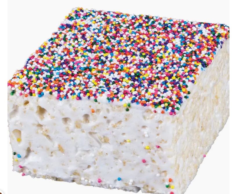 Rainbow Nonpareils Crispy Cake