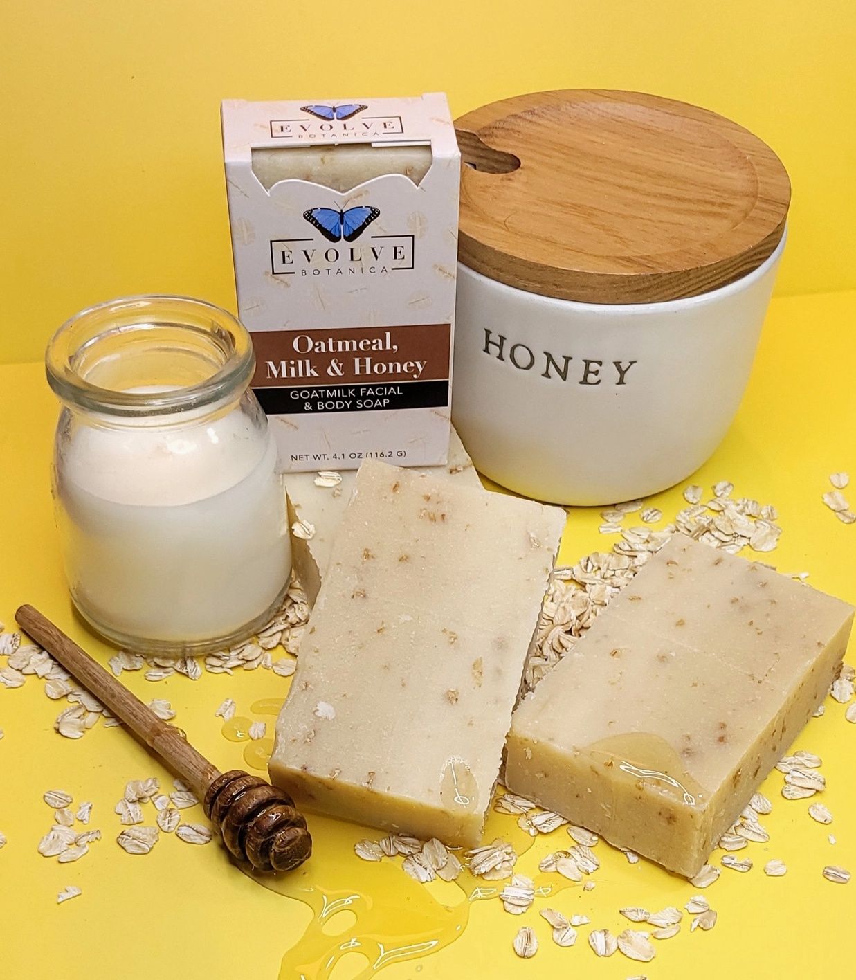 Natural Bar Goatmilk Soap  - Oatmeal Milk &amp; Honey