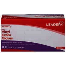 Leader Vynil Exam Gloves  100ct. Small