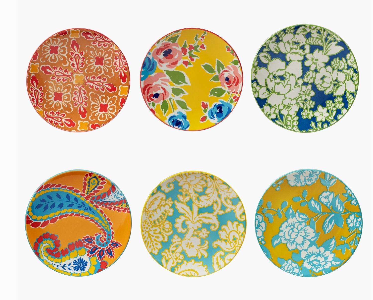 Damask Floral  Salad  Plate  8.5 IN