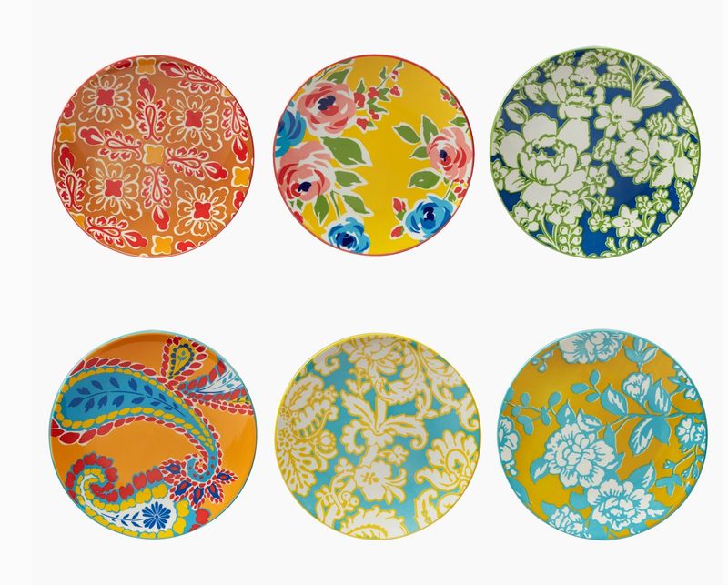 Damask Floral  Salad  Plate  8.5 IN