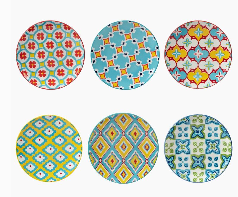 Damask Floral Canape Plate 6IN