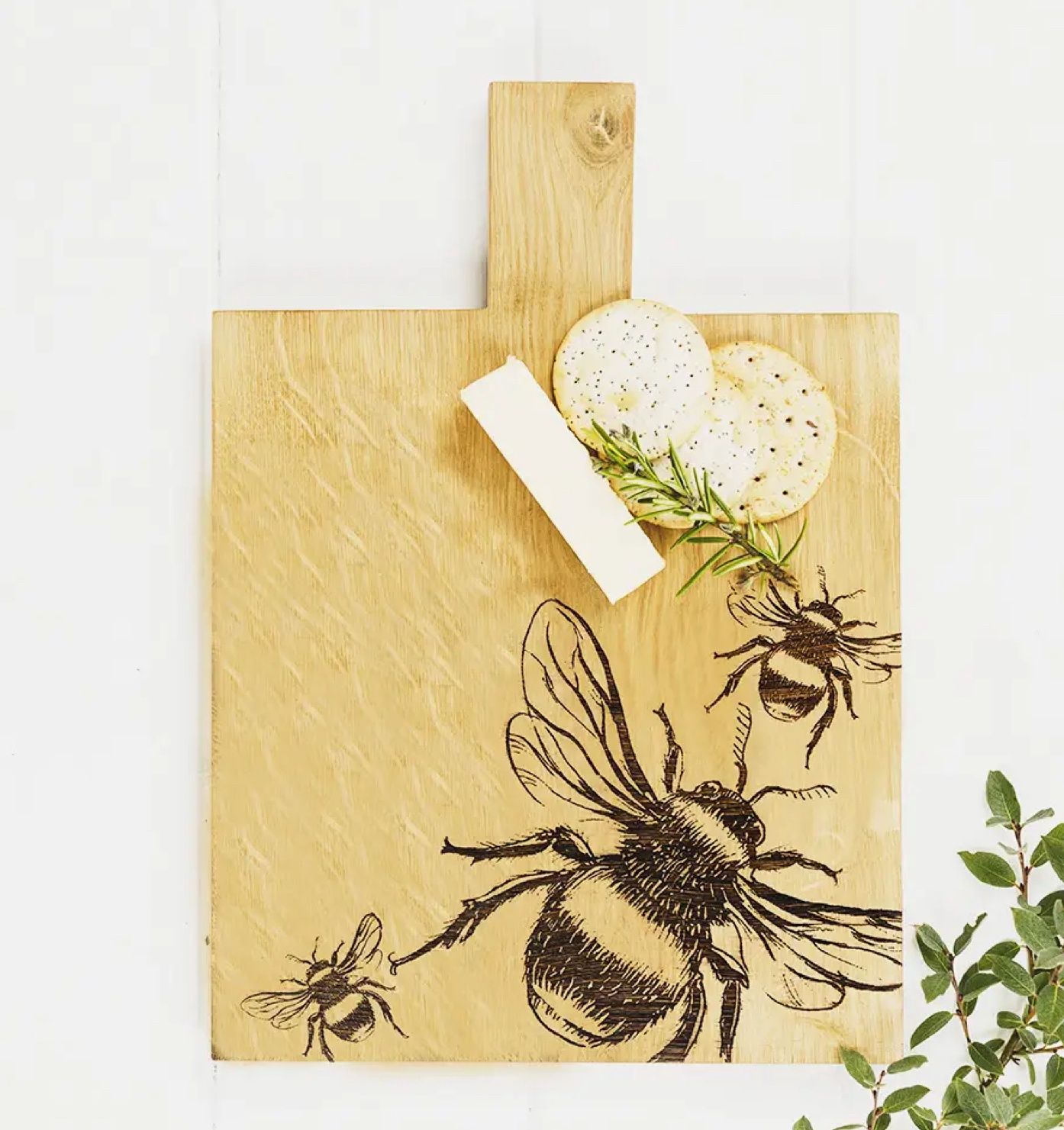 Bee Medium Oak Serving Paddle