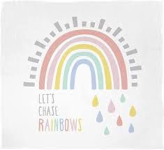 Lets Chase Rainbows Swaddle Blanket