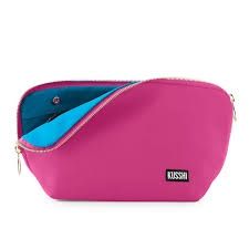 Kusshi Signature Makeup Bag - Fuschia With Teal Interior