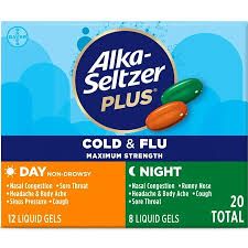 Alka-Seltzer+ Cold &amp; Flu Maximum Strength Day &amp; Night Liquid Gels