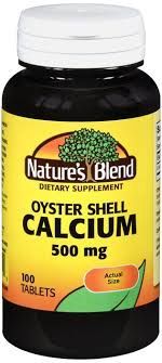 Oyster Shell Calcium - 500mg, 100 Tablets