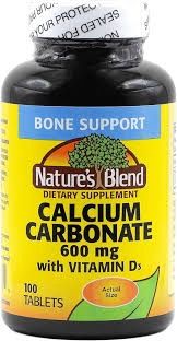 Calcium Carbonate with D Tablets 100 ct