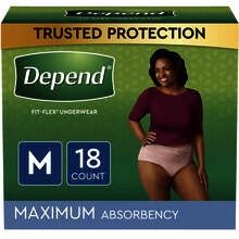 Depend Max Absorbency UW Med. Women18ct.