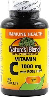 Vitamin C With Rose Hips - 1000mg, 100 Tablets