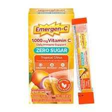 Emergen-C Zero Sugar Daily Immune Support - Tropical Citrus, 18 Packets