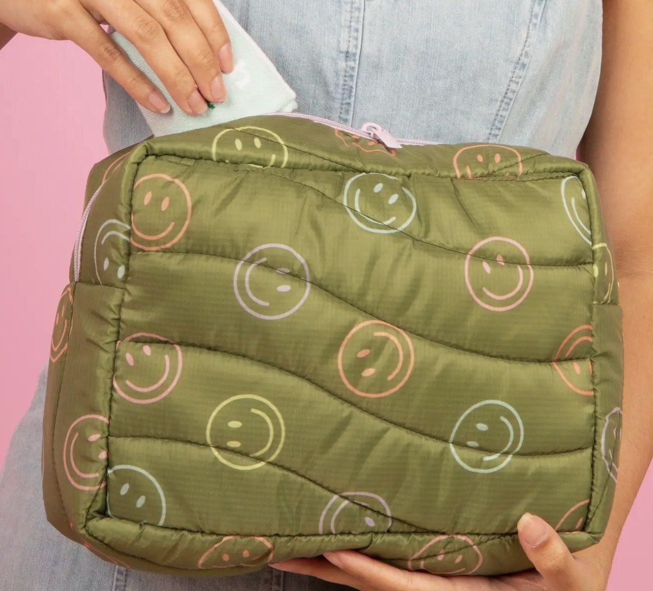 Green Smiley Puffy Busier Bee