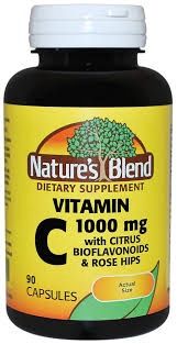 Vitamin C - 1000mg w/Rose Hips, 100 Tablets