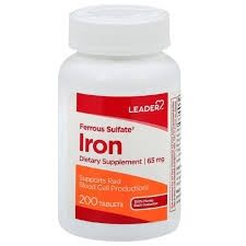 Iron - Ferrous Sulfate 65 Mg, 200 Tablets