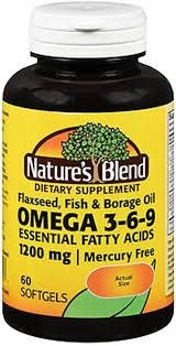 Omega-3-6-9 - 1200mg, 60 Softgels