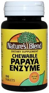 Chewable Papaya Enzyme, 100 Tablets