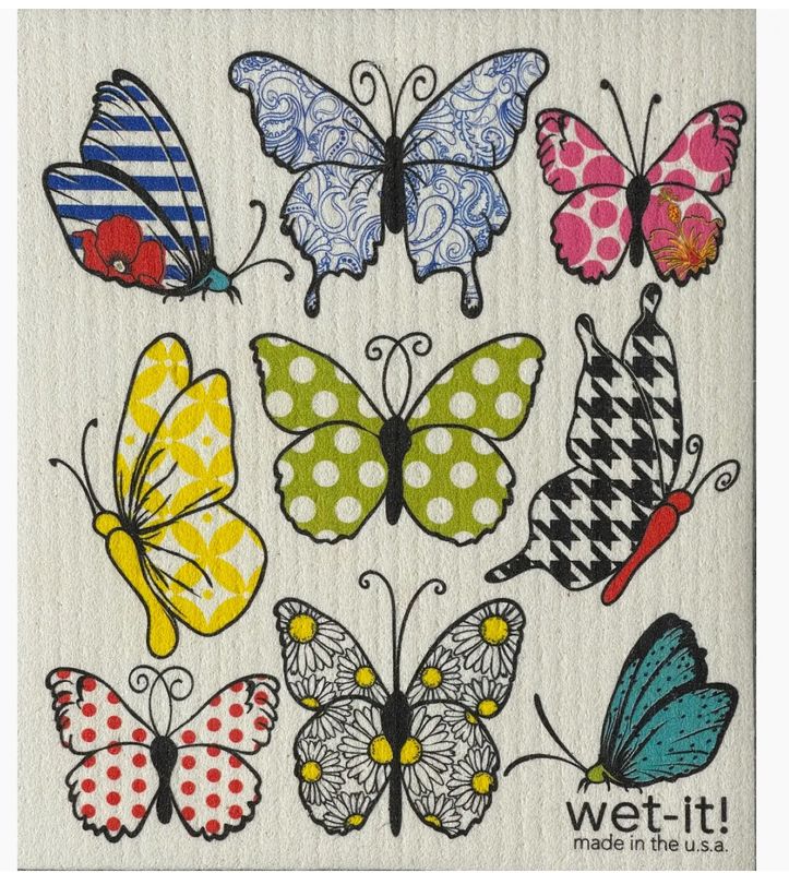 BUTTERFLY SWEDISH DISHCLOTH