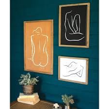 Framed Nude Print - Black Background