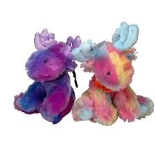 Monty Plush Moose - Rainbow