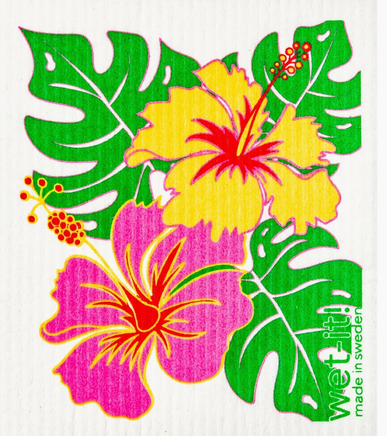 Happy Hibiscus Swedish Cloth