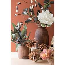 Hand Carved Wood Urn - Assorted