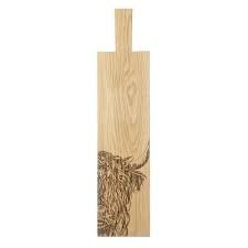 Long Highland Cow Oak Paddle