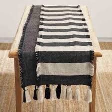 Rustic Black Lined Table Runner