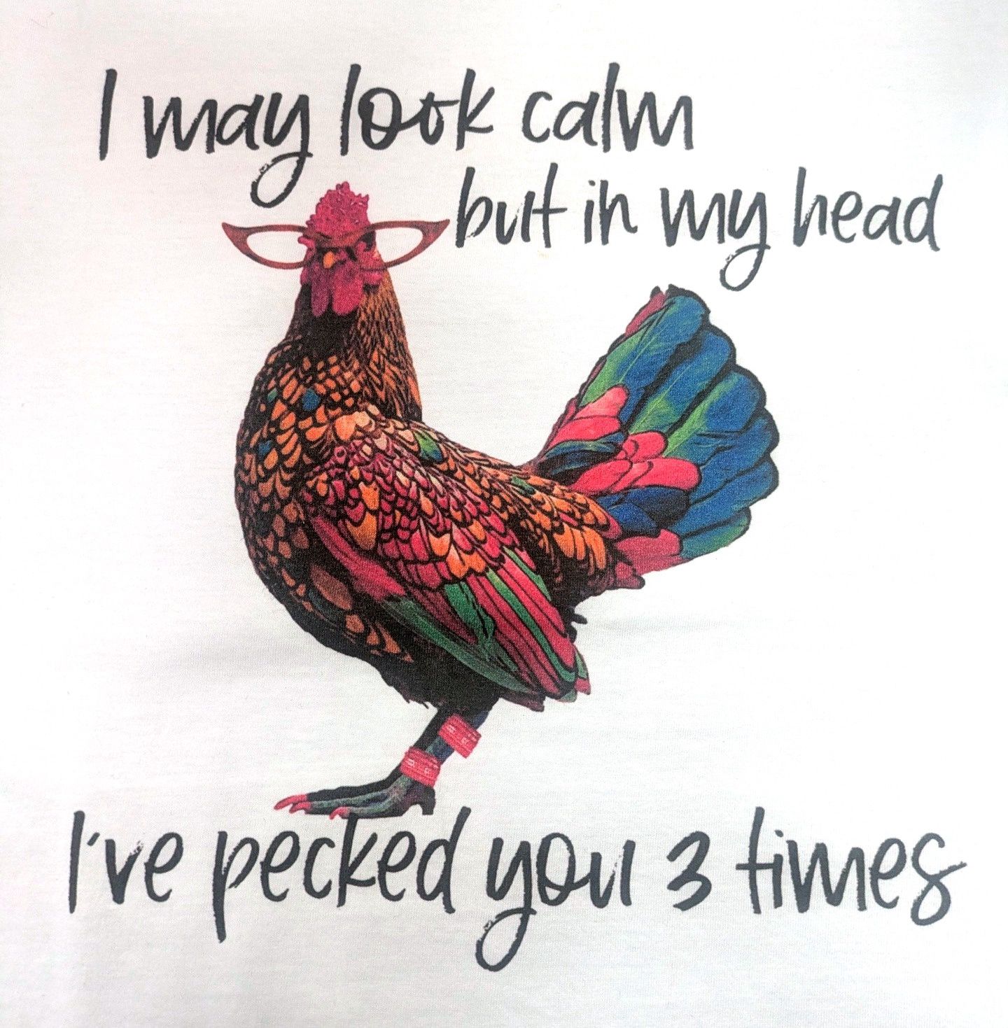 Pecked You 3 Times T-Shirt - Small