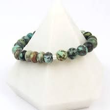 Stone Stacking Bracelet African Turquoise
