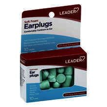Leader Earplugs Soft Foam 20 Count