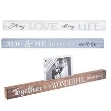 Wooden Wedding Photo/Card Holder Sign - White