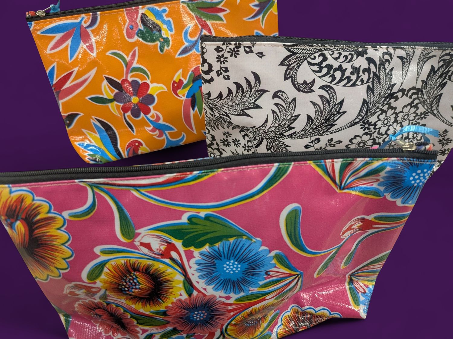 Large Oil Cloth Bag - Assorted Styles