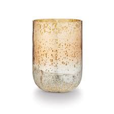Winter White Radiant Glass Large Candle