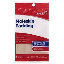 Leader Moleskin Padding 3ct.
