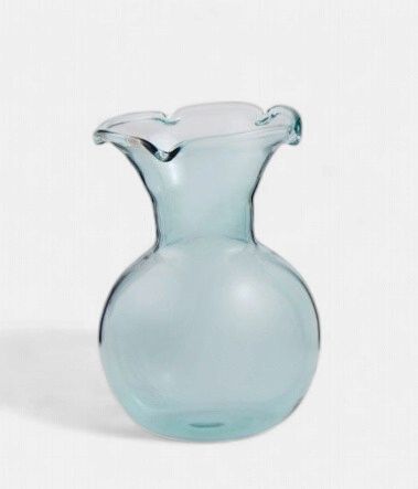 Blue  Botanical Ruffle Vase