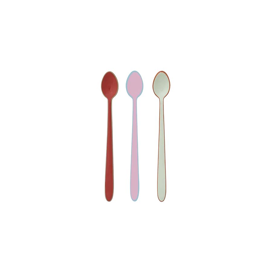 Enameled Stainless Steel Cocktail Spoon