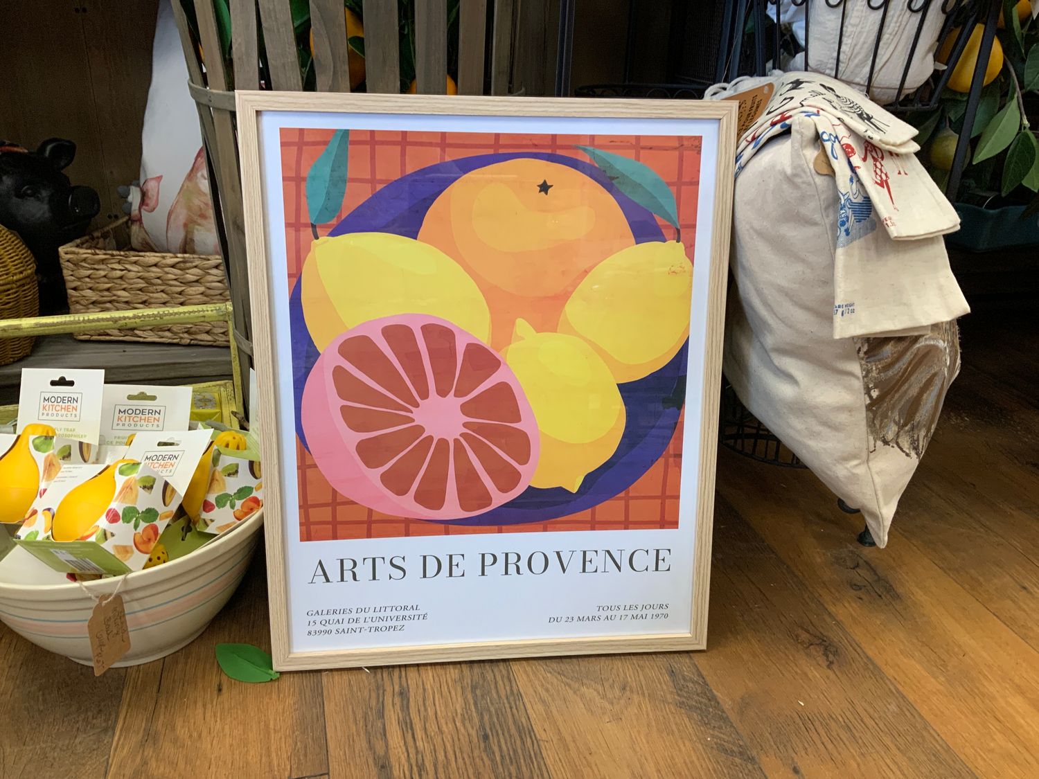 Glass framed  Wall  Art  w/ Fruit