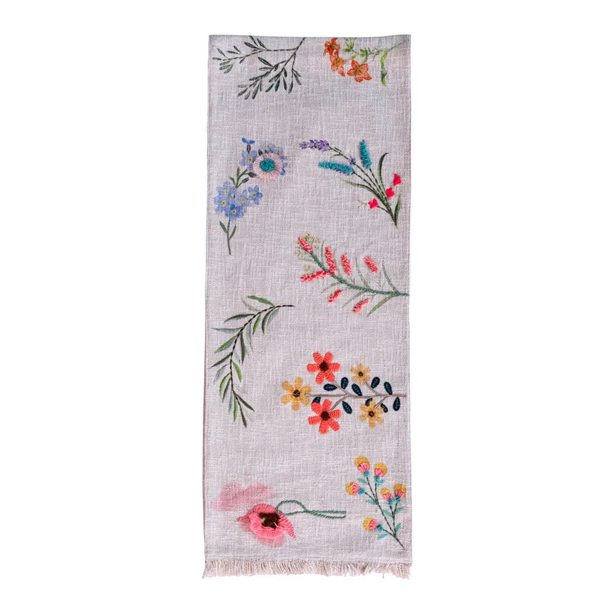 Table Runner With Flowers
