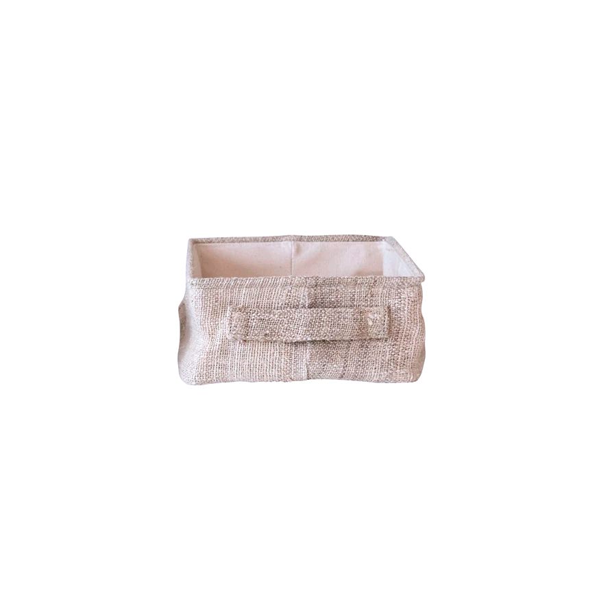 Woven Hemp Fiber &amp; Wire Storage Container