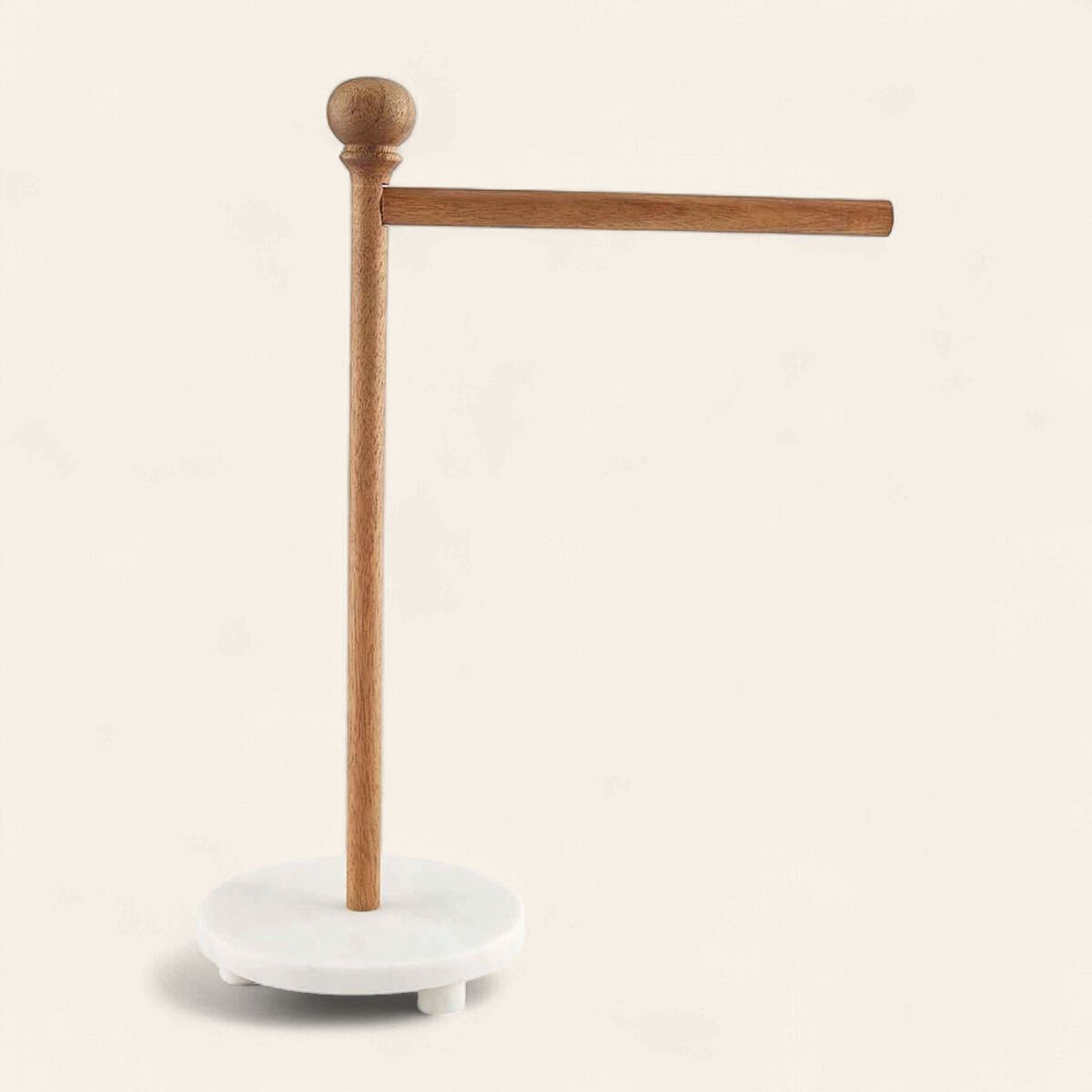 Marble Wood Towel Holder
