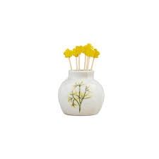 Yellow Flower Toothpick Vase