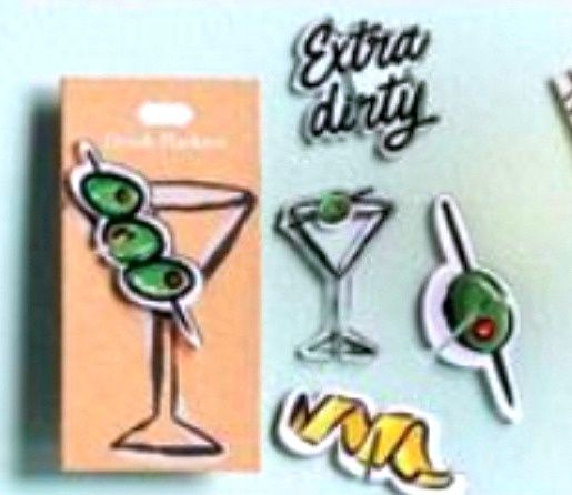 Martini Acrylic Drink Marker Set