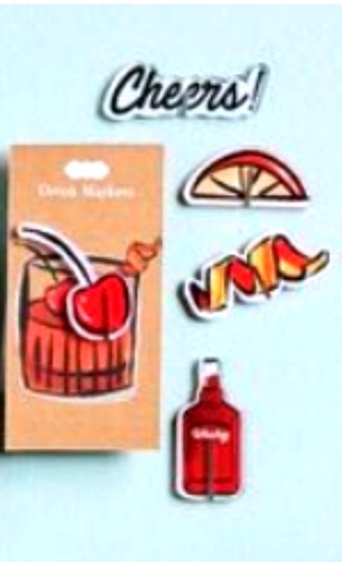 Old Fashion Acrylic Drink Marker Set