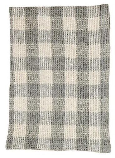 Gray Checkered Farm Towel